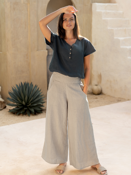 Portillo French Linen Pants Flax