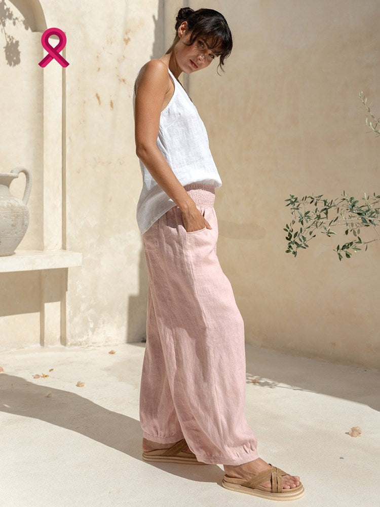 Sadhu French Linen Pants Dusty Pink