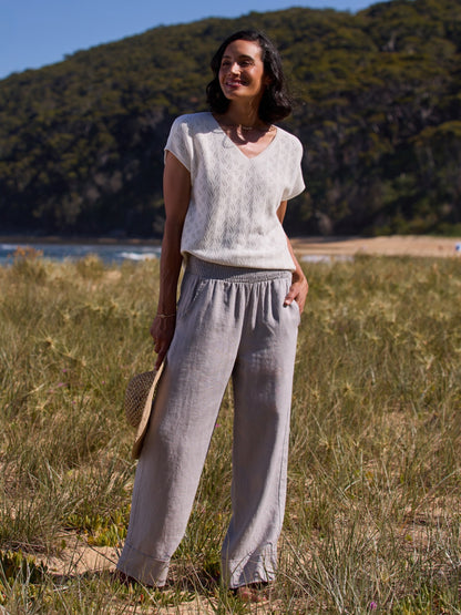 Yamba French Linen Pants Fog