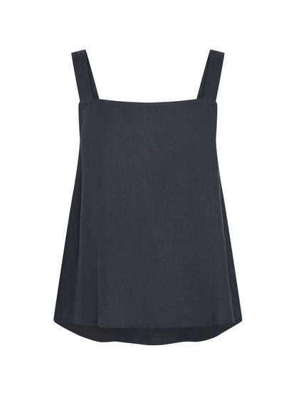 Soella French Linen Top Charcoal