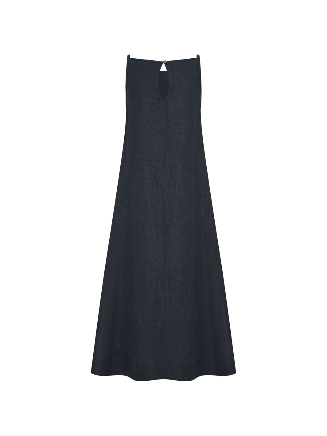 Peony French Linen Dress Charcoal