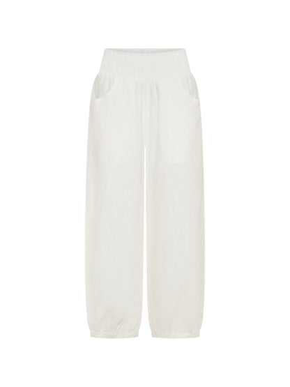 Sadhu French Linen Pants White