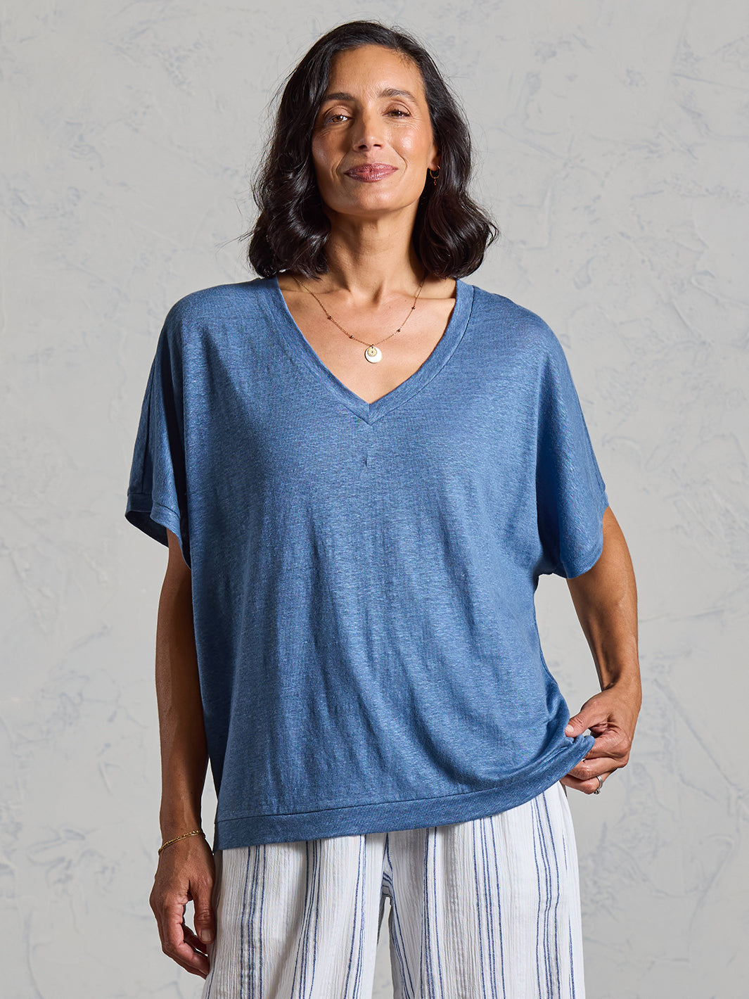 Iris Jersey TShirt Aegean Blue