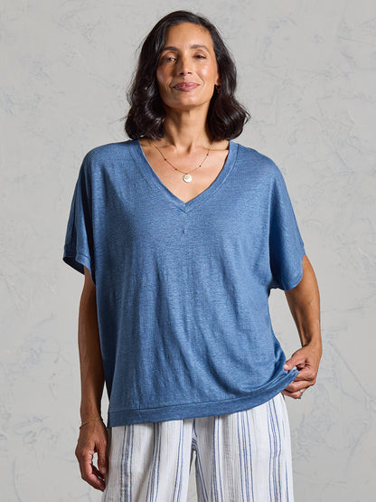 Iris Jersey TShirt Aegean Blue