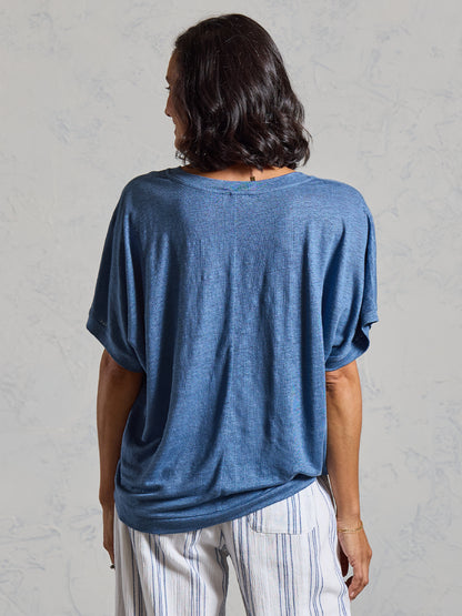 Iris Jersey TShirt Aegean Blue