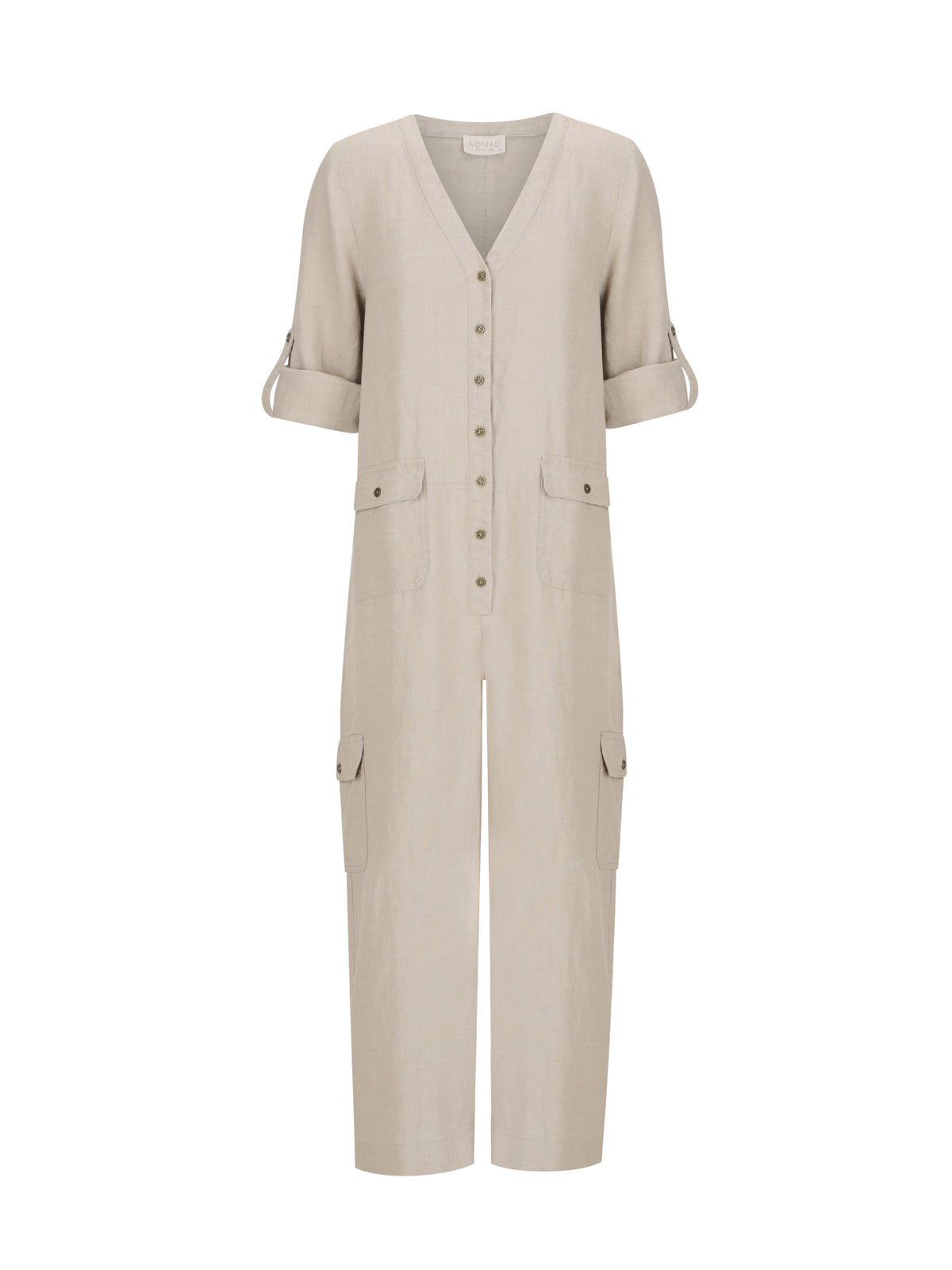 Mara French Linen Jumpsuit Flax