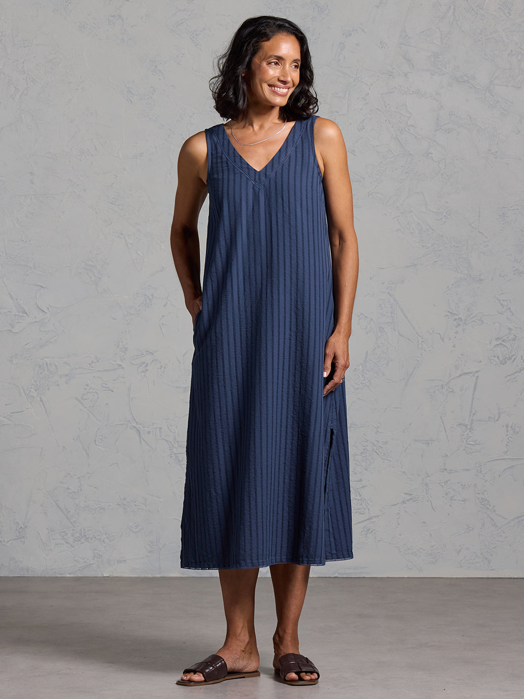 Mimosa Organic Cotton Dress Navy