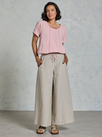 Daisy Organic Cotton Blouse Dusty Pink