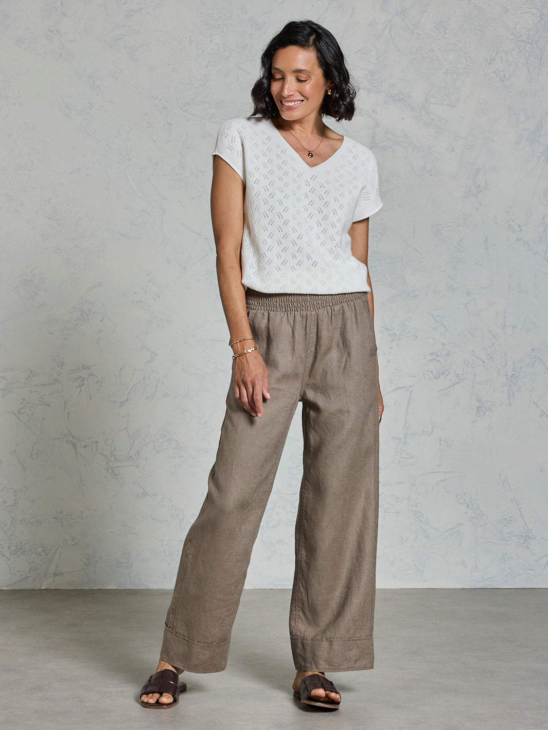 Yamba French Linen Pants Elm