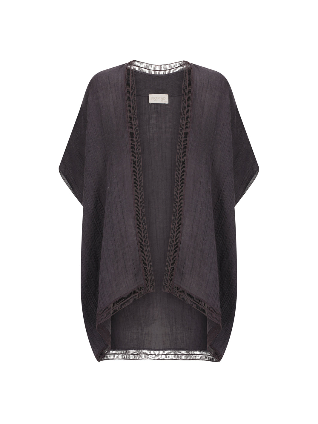 Rhea French Linen Kimono Charcoal