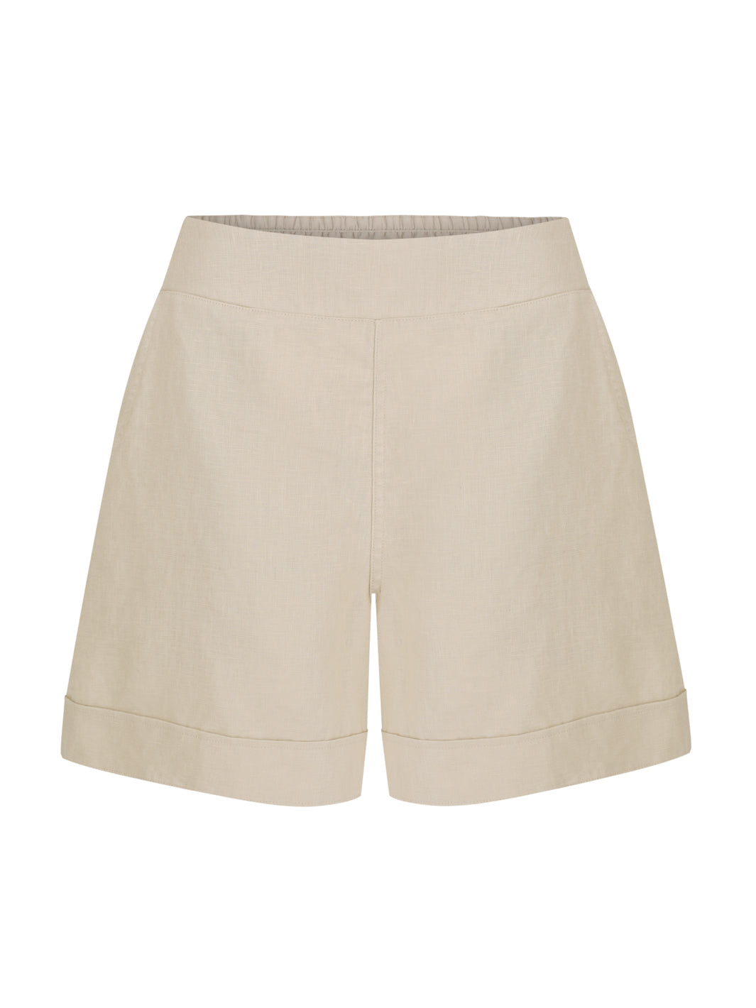 Paros French Linen Shorts Stone
