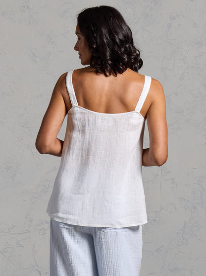Paradiso Linen Top Coconut