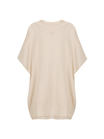 Rhea French Linen Kimono Stone