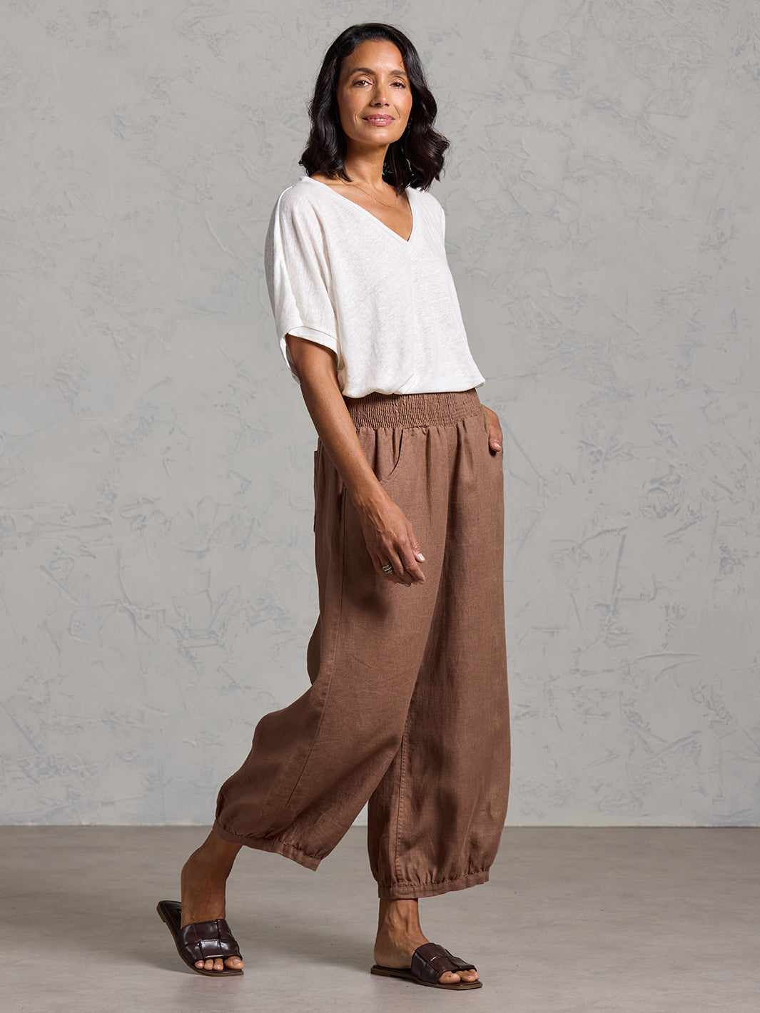 Sadhu French Linen Pants Cinnamon