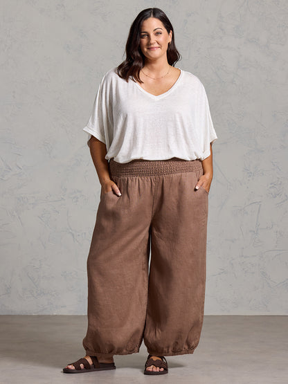 Sadhu French Linen Pants Cinnamon