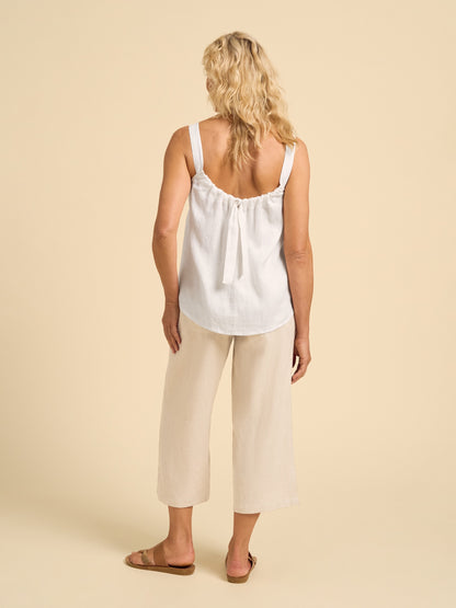 Soella French Linen Top Coconut