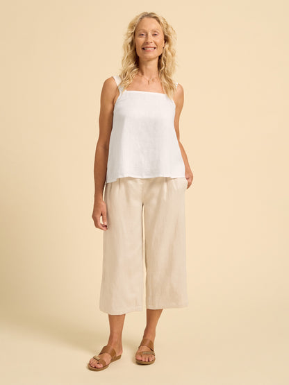 Soella French Linen Top Coconut
