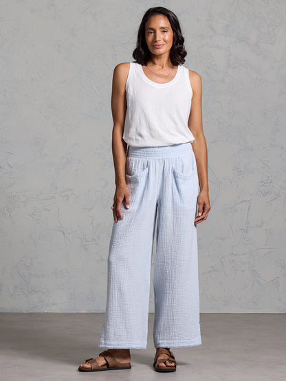 Sur Mer Organic Cotton Pants Serene Blue