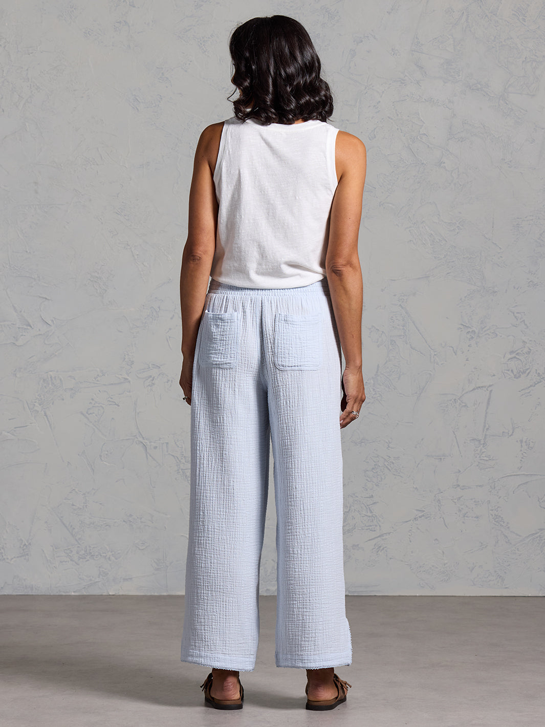 Sur Mer Organic Cotton Pants Serene Blue