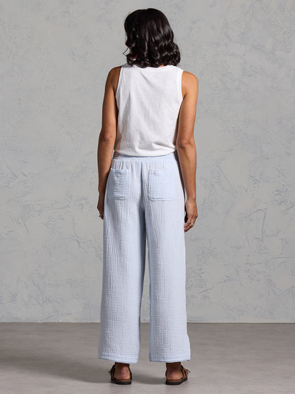 Sur Mer Organic Cotton Pants Serene Blue