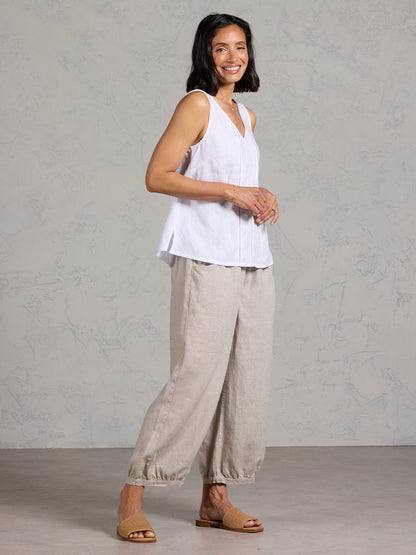 Giana French Linen Top White