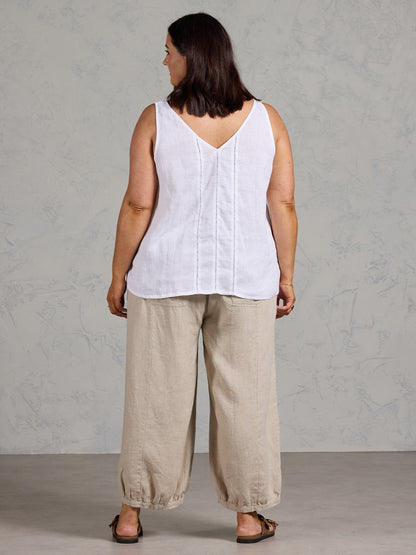 Giana French Linen Top White