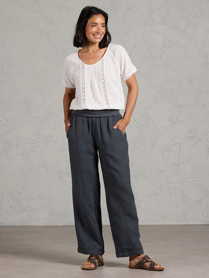 Goa French Linen Pants Charcoal