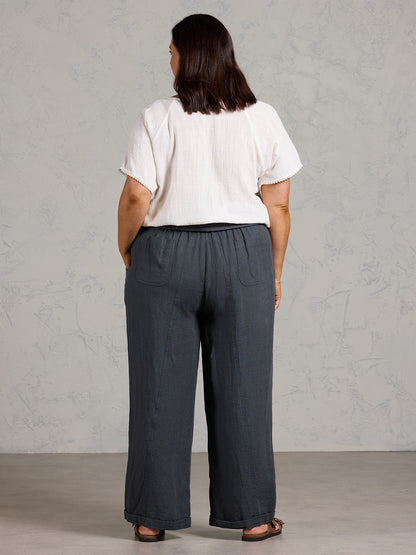 Goa French Linen Pants Charcoal