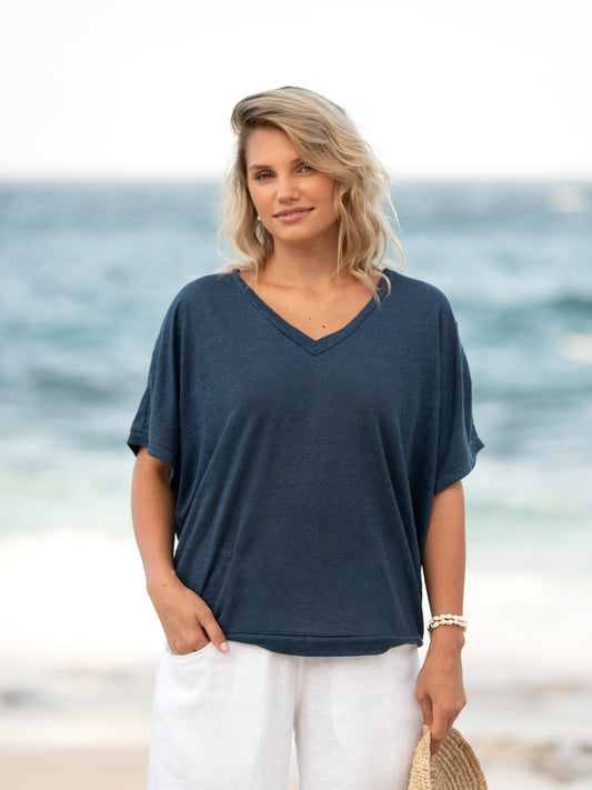 Iris Jersey T-Shirt Navy
