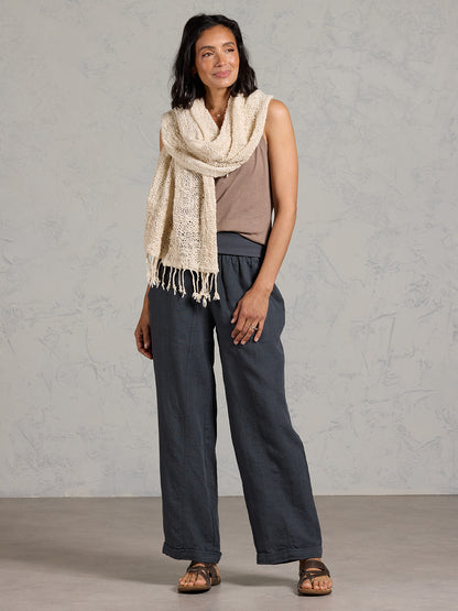 Lakshmi Cotton Scarf Ecru