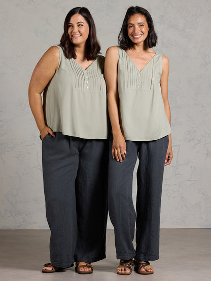 Lili Bamboo Top Dusty Sage