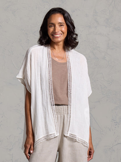 Rhea French Linen Kimono Coconut