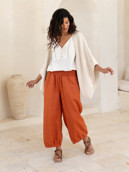 Sadhu French Linen Pants Rust