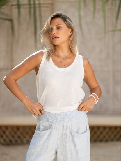 Sur Mer Organic Cotton Pants Serene Blue